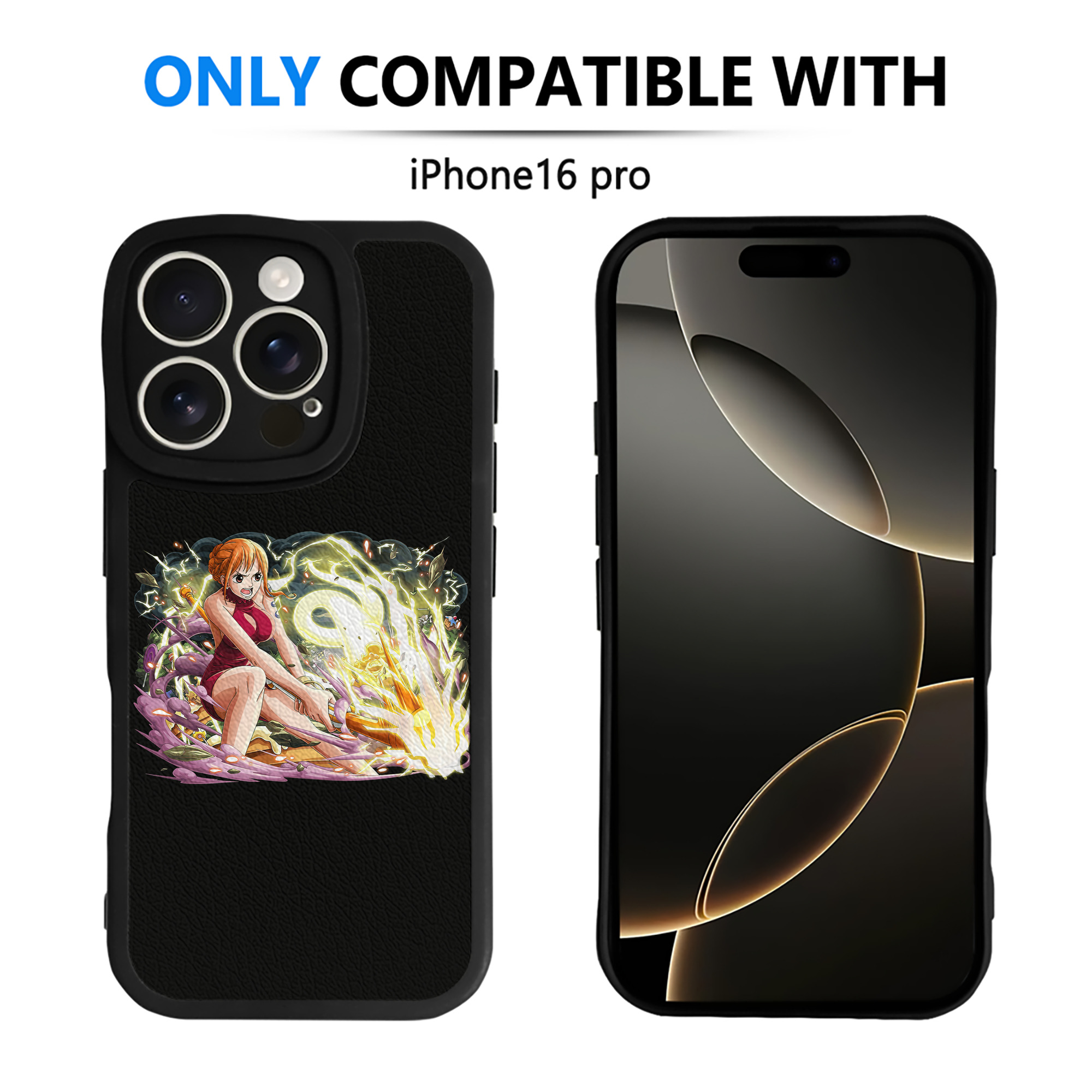 （画像用） ワンピース ナミ ONE PIECE Nami 【iPhone 16シリーズ対応】シリコンスマホケース（レザー調） 材質：シリコン